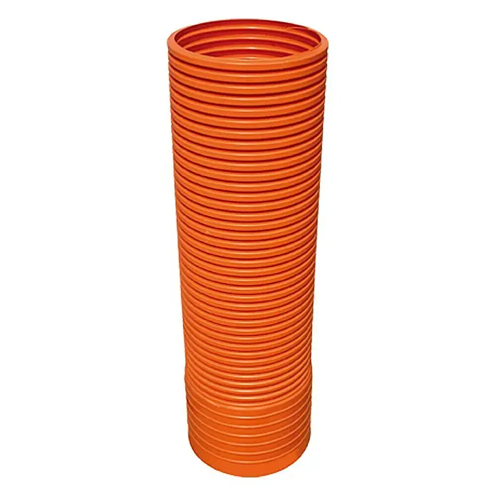 ACO Master Aufsatzrohr - Durchmesser: 315 mm, Länge: 103 cm - Abbildung eines orangefarbenen, gerippten Kunststoffrohrs. Das Rohr ist für diverse Bau- und Installationszwecke geeignet und sehr stabil.