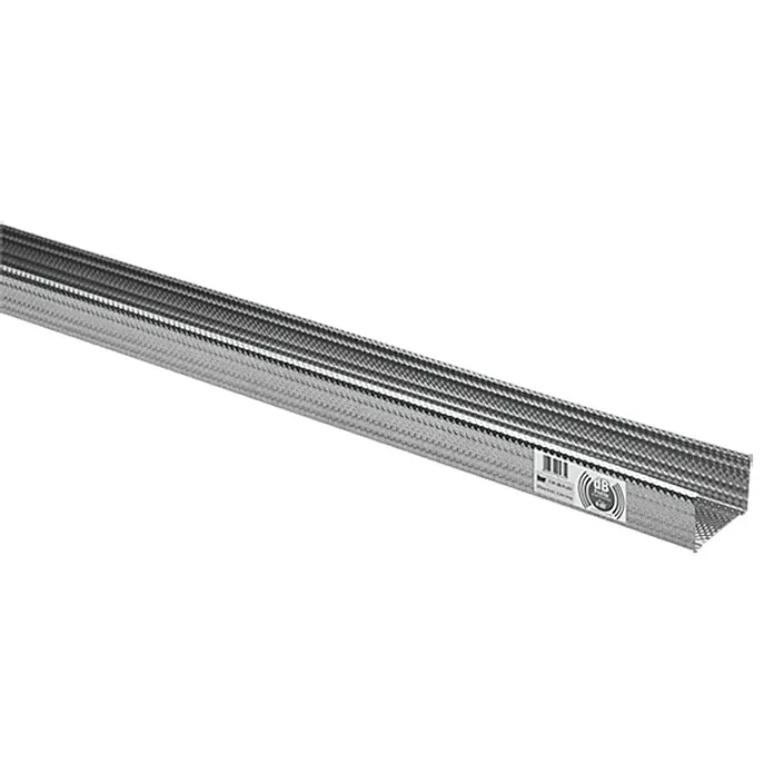 Knauf CW-Standprofil - 3.000 x 50 x 50 mm, Stahl - Das Bild zeigt ein CD-Profil zur Schallentkopplung, ideal für Trockenbauarbeiten und zur Verbesserung der Raumakustik.