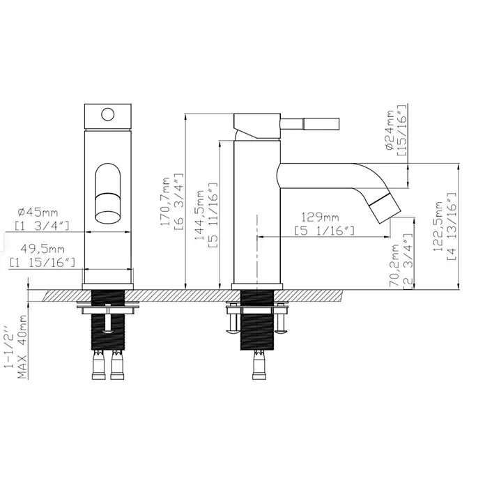 Hudor Waschtischarmatur b205 01 - 