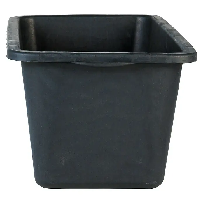 Probau Mörtelkasten 65 - Fassungsvermögen: 65 l - Schwarzer, quadratischer Pflanzkübel aus Kunststoff, ideal für den Garten oder den Innenbereich. Robust und stilvoll für Pflanzen aller Art.