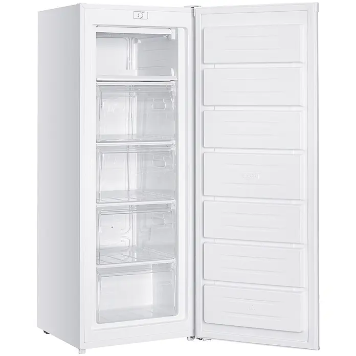 homeX Tiefkühlschrank FS1682E-W - Nutzinhalt Gesamt: 168 l, 57,5 cm x 545 mm x 1.425 mm, Weiß