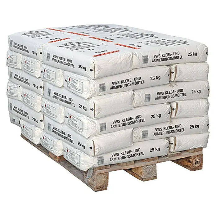 BAUHAUS Klebe- & Armierungsmörtel - 25 kg, Grau - Palette mit Säcken VWS Klebe- und Armierungsmörtel, je 25 kg, für Bauarbeiten und Renovierungen.