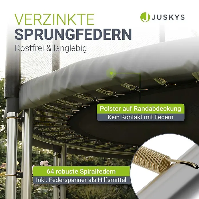 Juskys Trampolin - Durchmesser: 305 cm, Schwarz