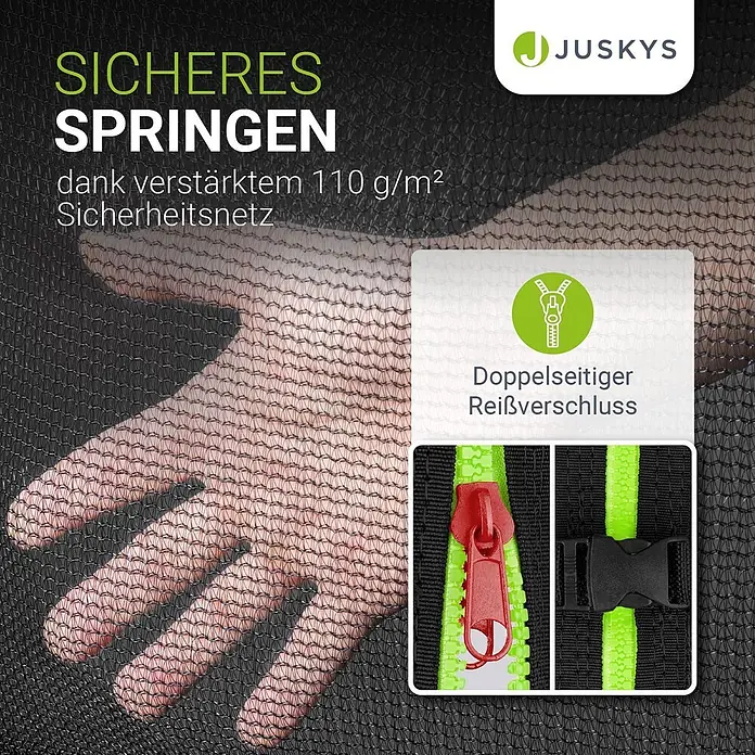 Juskys Trampolin - Durchmesser: 305 cm, Schwarz
