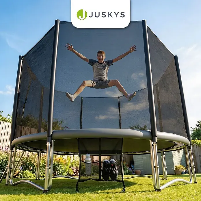 Juskys Trampolin - Durchmesser: 305 cm, Schwarz