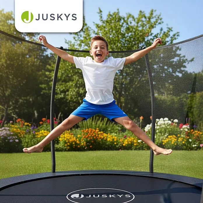 Juskys Trampolin - Durchmesser: 366 cm, Schwarz
