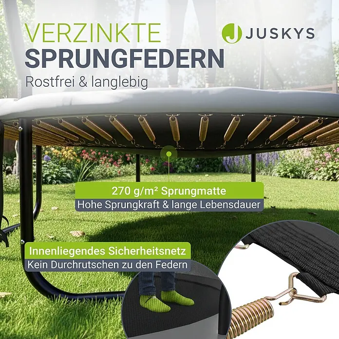 Juskys Trampolin - Durchmesser: 366 cm, Schwarz