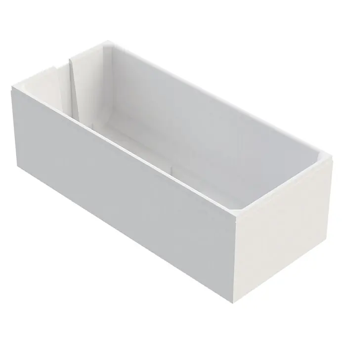 Interpromo Badewanne Ozea Komplettset inkl. Wannenträger 170 x 75 - 170 x 75 cm, Acryl, Weiß