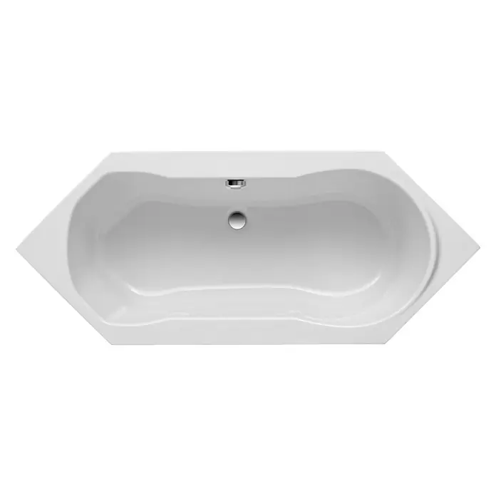 Interpromo Badewanne Fluvia Komplettset inkl. Fußgestell 190 x 80 - 190 x 80 cm, Acryl, Weiß