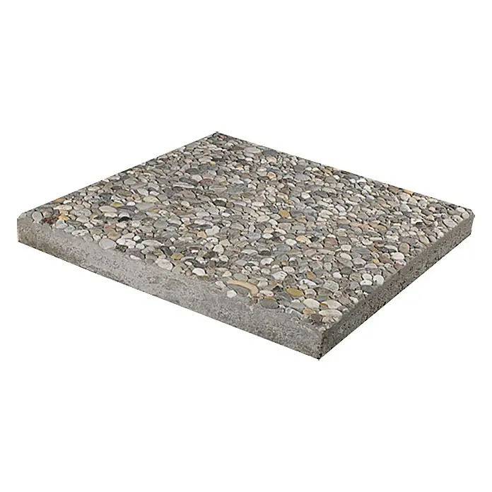 EHL WaschbetonplatteGrau, 40 x 60 x 4 cm - Gehwegplatte mit Kieselsteinen für den Außenbereich. Robuste und dekorative Bodenlösung für Gärten und Terrassen.