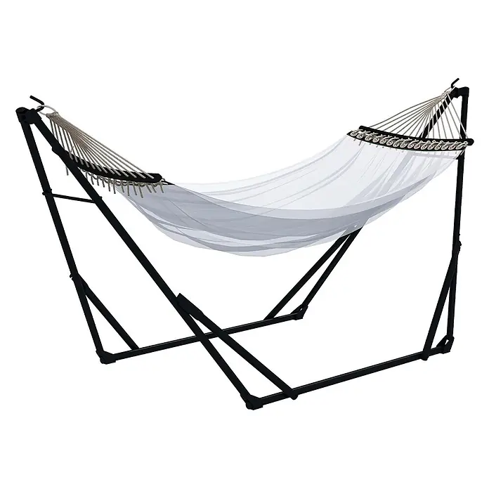 Outsunny Hängematten-Set - L x B x H: 263 x 89 x 100 cm, Stahl, Weiß