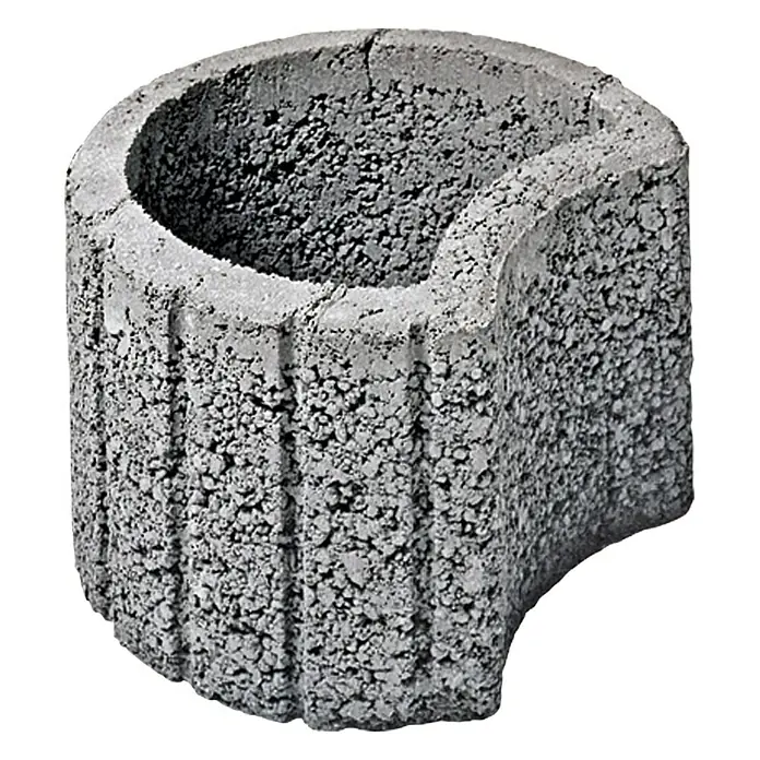 EHL Pflanzstein Stützflor - Grau, 50 x 40 x 30 cm, Beton - Grauer Pflanzring aus Beton für Garten- und Landschaftsbau. Robustes Material für eine individuelle Gartengestaltung mit Pflanzen.