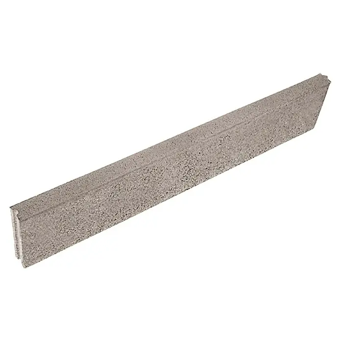 EHL Rasenkante - 100 x 5 x 25 cm, Grau, Beton - Nahaufnahme einer Betonbordsteinkante, ideal für die Gestaltung von Gartenwegen und Rasenflächen. Robuste und langlebige Einfassung.