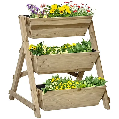 Outsunny  Hochbeet Pflanzentreppe