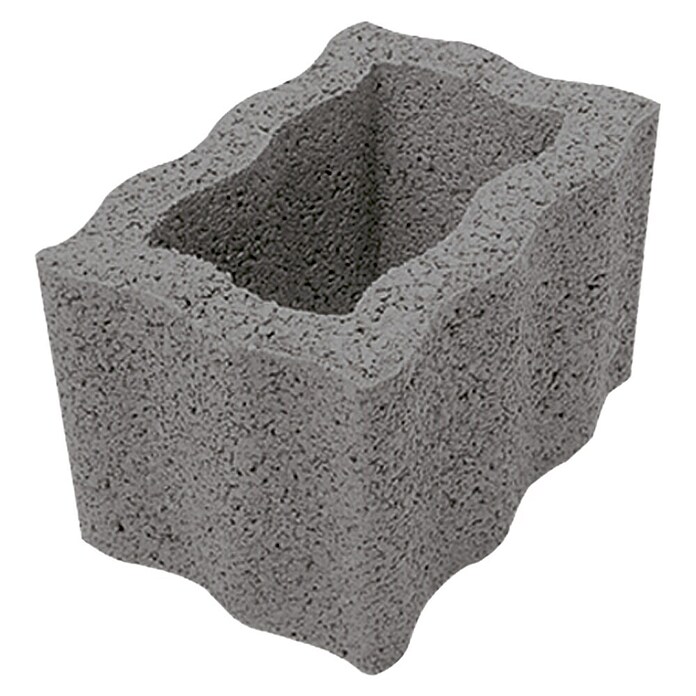 Plantenbaksteen Bloembak (Grijs, 30 x 20 x 20 cm, Beton)