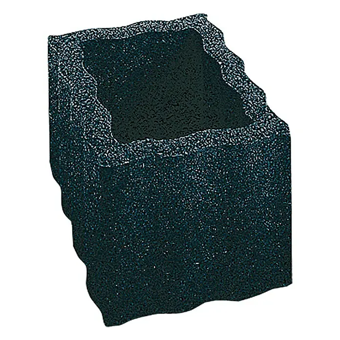 Christoph Pflanzstein Rasterstein - Anthrazit, 40 x 30 x 25 cm, Beton - Schwarzer Pflanzkübel mit rauer Textur und unregelmäßigen Kanten für Innen- und Außenbereich. Ideal für Pflanzenliebhaber.