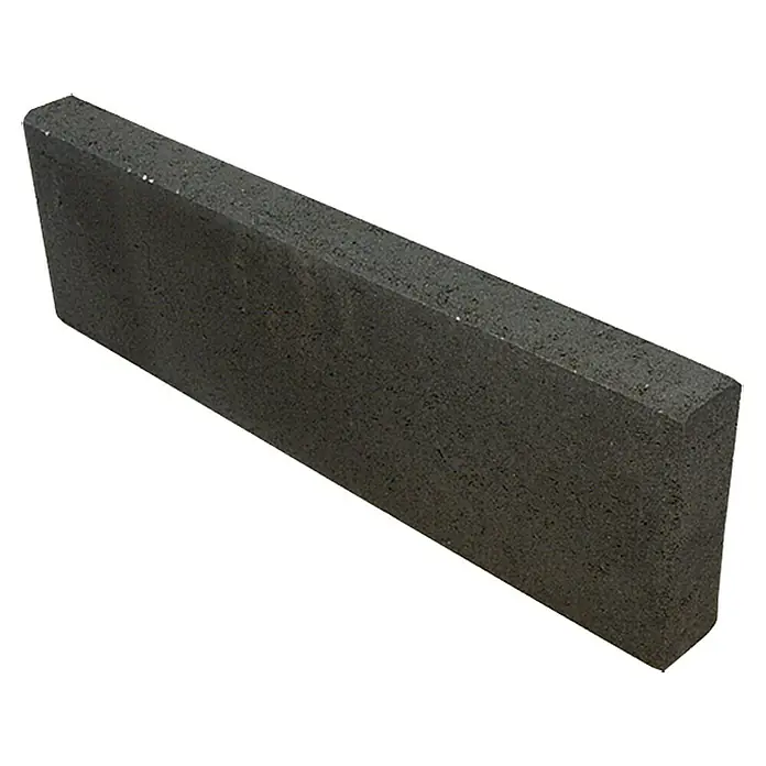 Christoph Rasenkante - 50 x 4,5 x 15 cm, Anthrazit, Beton - Dunkelgraue Rasenkante aus Beton zur dekorativen und praktischen Gestaltung von Gartenwegen und Beeten.