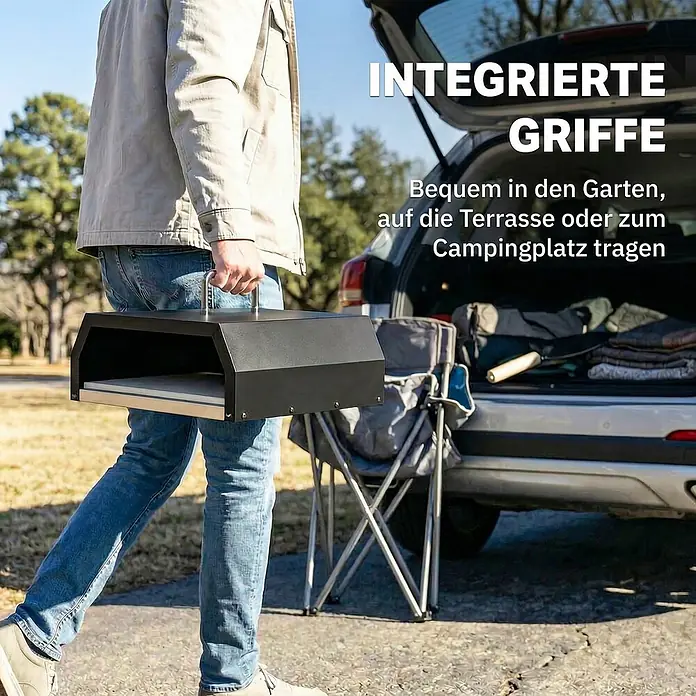 Outsunny Pizzaofen - Grillfläche (B x T): 35 x 32 cm