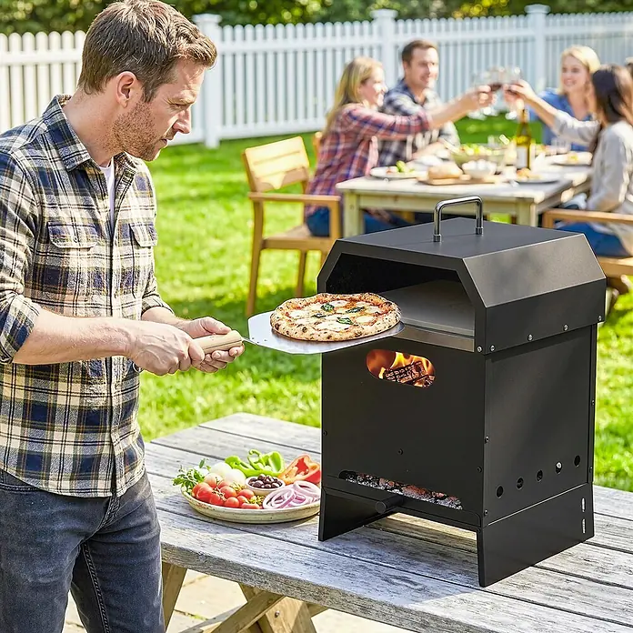 Outsunny Pizzaofen - Grillfläche (B x T): 35 x 32 cm