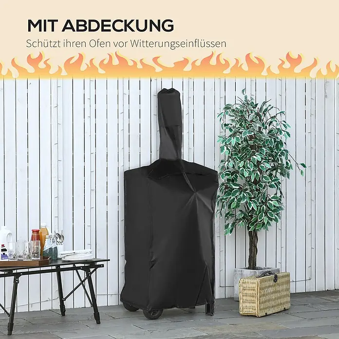 Outsunny Pizzaofen - Grillfläche (B x T): 41,5 x 36,5 cm