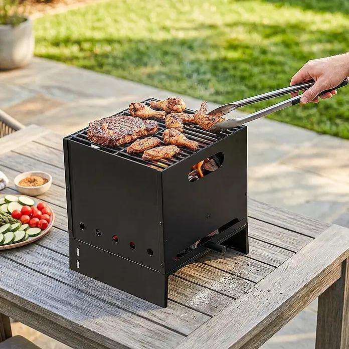 Outsunny Pizzaofen - Grillfläche (B x T): 35 x 32 cm