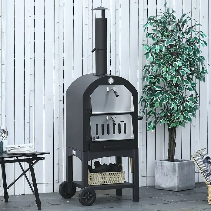 Outsunny Pizzaofen - Grillfläche (B x T): 41,5 x 36,5 cm
