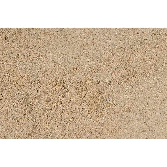 Fugensand - Natur, 25 kg, Körnung: 0 mm - 1 mm - Detailaufnahme von feinem, beigem Sand, ideal für Bauprojekte oder als Spielsand für Kinder. Hohe Qualität und vielseitig einsetzbar.