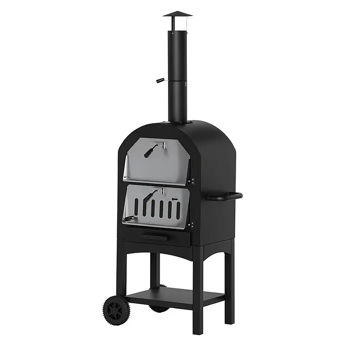 Outsunny Pizzaofen - Grillfläche (B x T): 41,5 x 36,5 cm