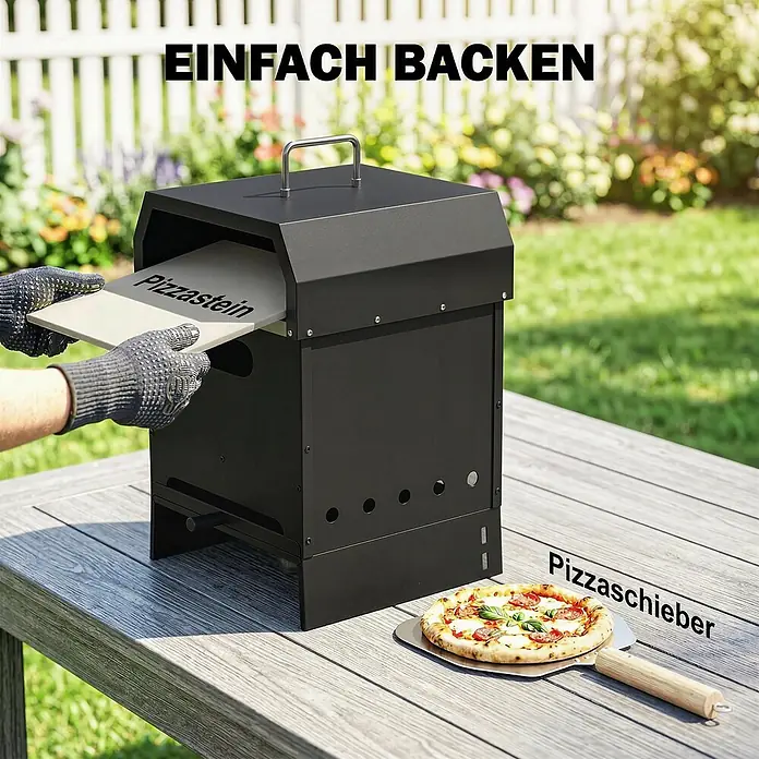 Outsunny Pizzaofen - Grillfläche (B x T): 35 x 32 cm