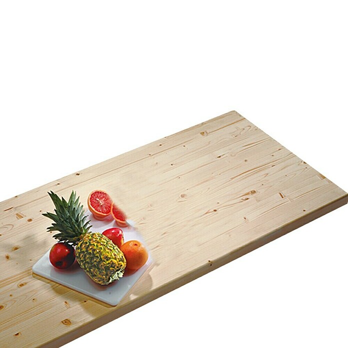 Massivholzplatte (Fichte, 200 x 60 x 4 cm)