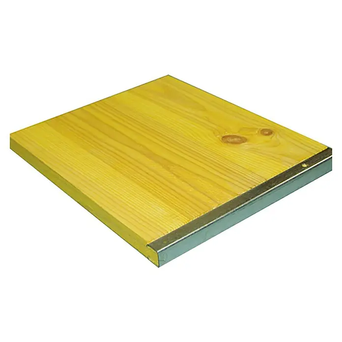 Mehrzwecktafel - 200 x 50 x 2 cm, Fichte - Hölzernes Bienenstock-Innenabdeckungsbrett mit Metallkante, das die Haltbarkeit und Stabilität des Produkts erhöht.