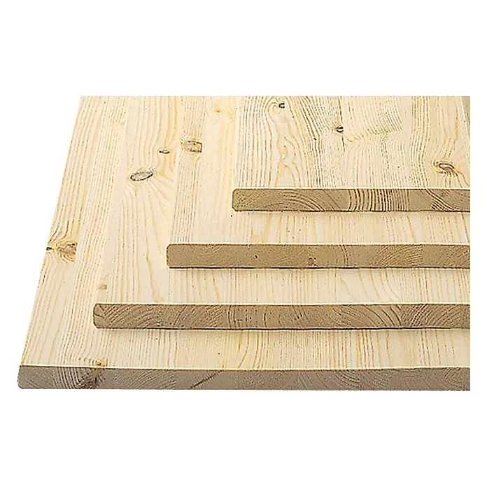 Do it wood Tablero de madera laminada - Pino, B/B, 200 x 25 x 1,8 cm - Vista de tablones de madera con grano visible, ideal para proyectos de construcción o manualidades.