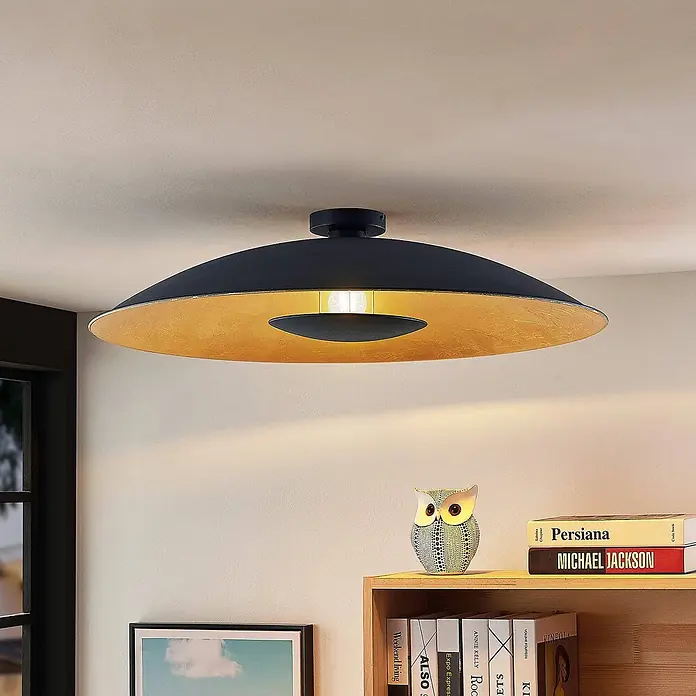 Lindby Deckenleuchte Narisara - schwarz, schwarz, E27