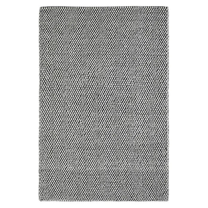 Kayoom Wollteppich Attic 590 - Silber, 170 x 120 cm, 50 % Wolle, 50 % Viskose - Draufsicht