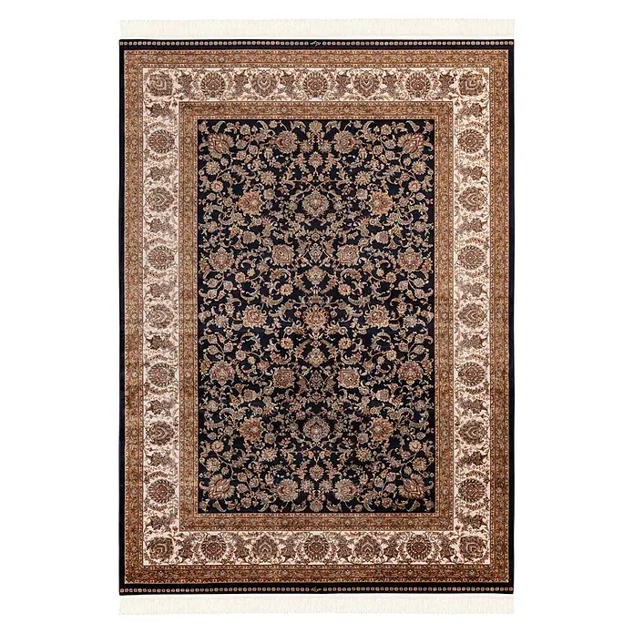 Kayoom Kurzflorteppich Babil 310 - Blau, 200 x 140 cm, 100 % Modal - Draufsicht