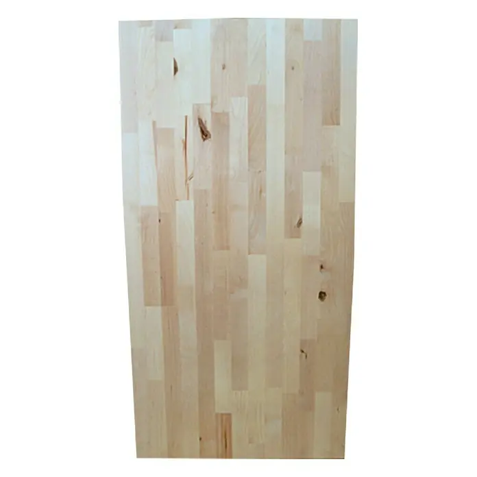 Exclusivholz Leimholzplatte - Birke, Qualitätsstufe Leimholzplatte: B/B, 800 x 400 x 18 mm - Bild einer hellen, unbehandelten Holzplatte mit sichtbarer Maserung, ideal für Möbelbau oder Heimwerkerprojekte.