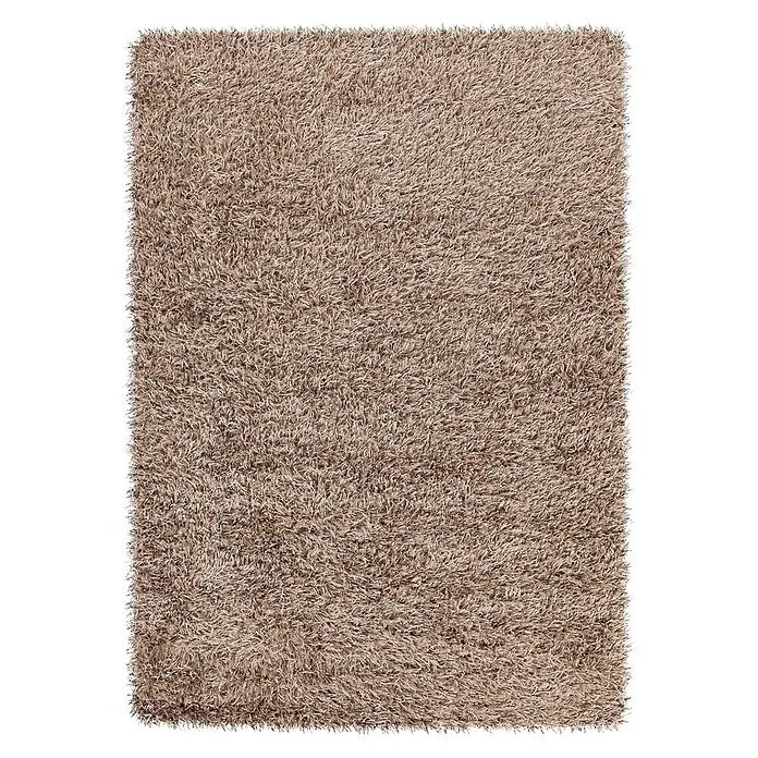Kayoom Hochflorteppich Beat 8102 - Weiß/Taupe, 180 x 120 cm, 67 % Polyester, 33 % Modacryl - Draufsicht