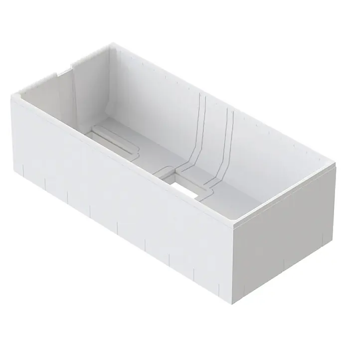 Interpromo Badewanne Onda Komplettset inkl. Wannenträger 170 x 75 - 170 x 75 cm, Acryl, Weiß