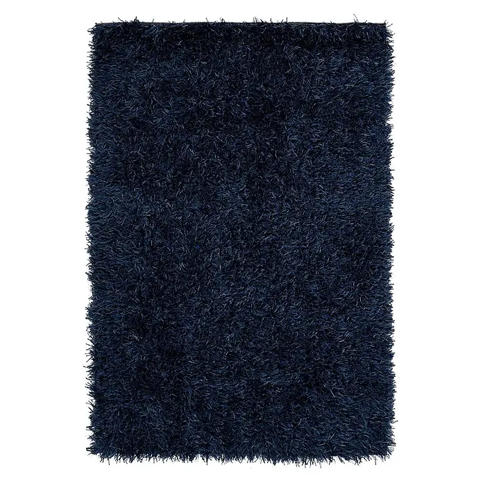 Kayoom Hochflorteppich Beat 8102 - Blau, 90 x 60 cm, 67 % Polyester, 33 % Modacryl - Draufsicht
