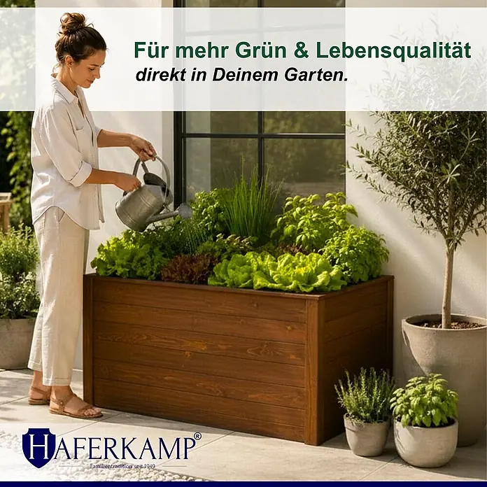 Haferkamp Hochbeet - 66 x 100 x 65 cm, Holz, Braun