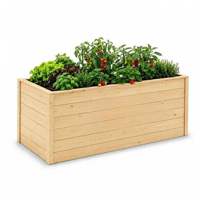 Haferkamp Hochbeet - 84 x 170 x 90 cm, Holz, Natur