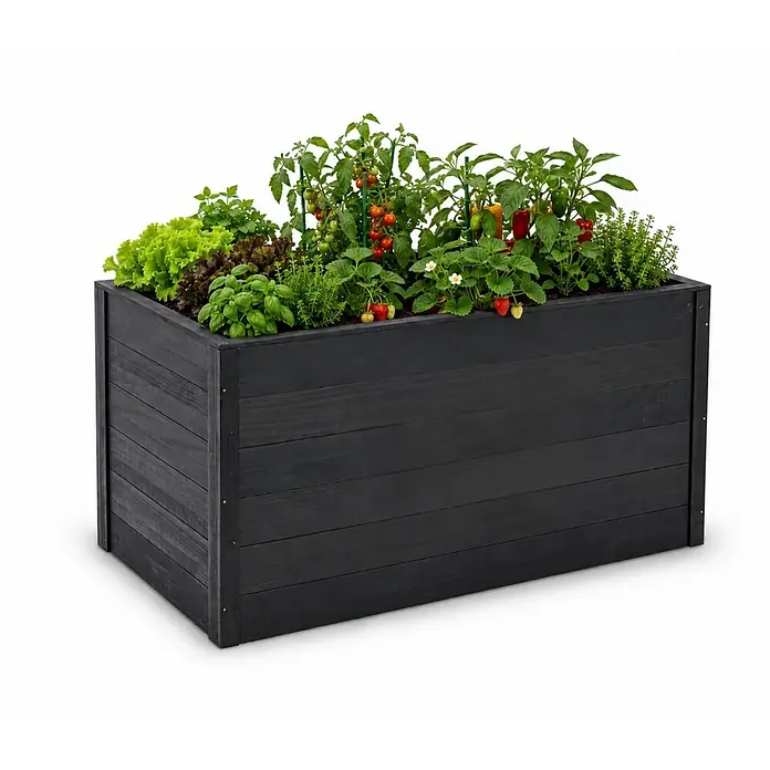 Haferkamp Hochbeet - 79 x 150 x 76 cm, Holz, Anthrazit