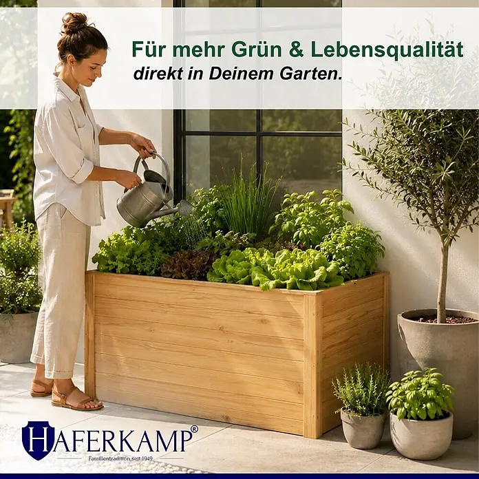 Haferkamp Hochbeet - 79 x 150 x 76 cm, Holz, Natur