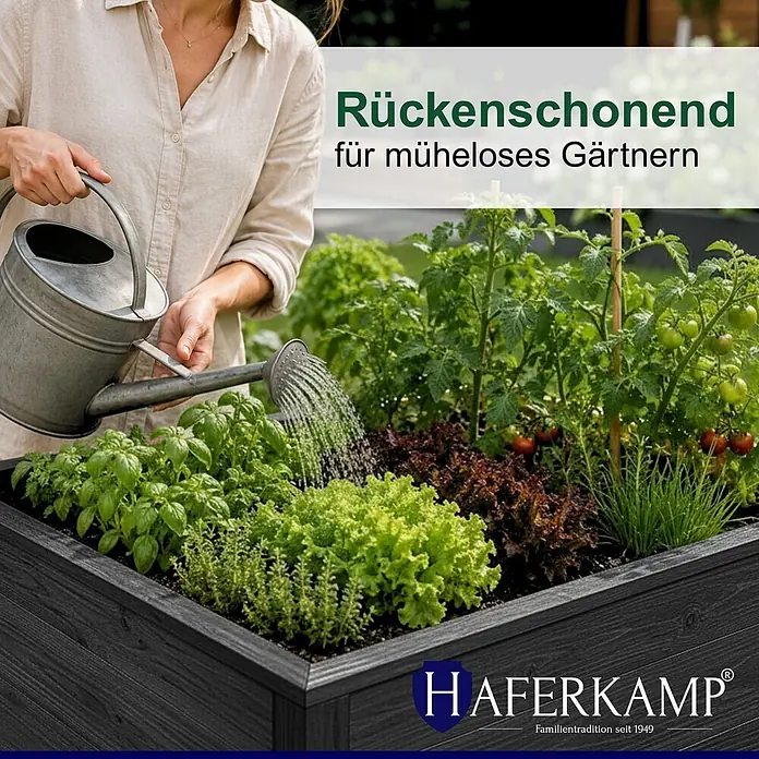 Haferkamp Hochbeet - 66 x 100 x 65 cm, Holz, Anthrazit