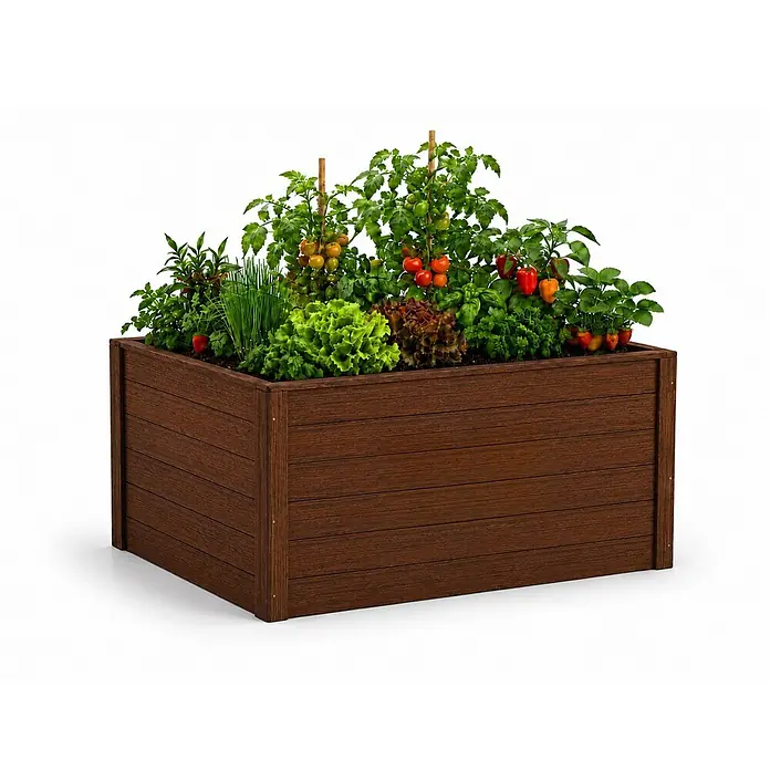 Haferkamp Hochbeet - 84 x 130 x 65 cm, Holz, Braun