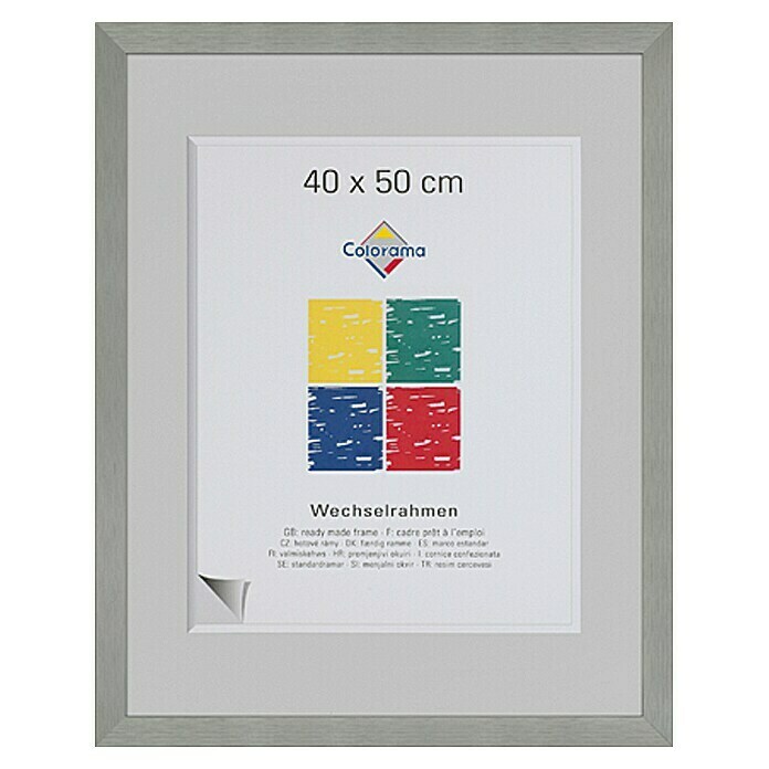 Colorama Bilderrahmen Star (Grau, 40 x 50 cm, Aluminium, Matt)