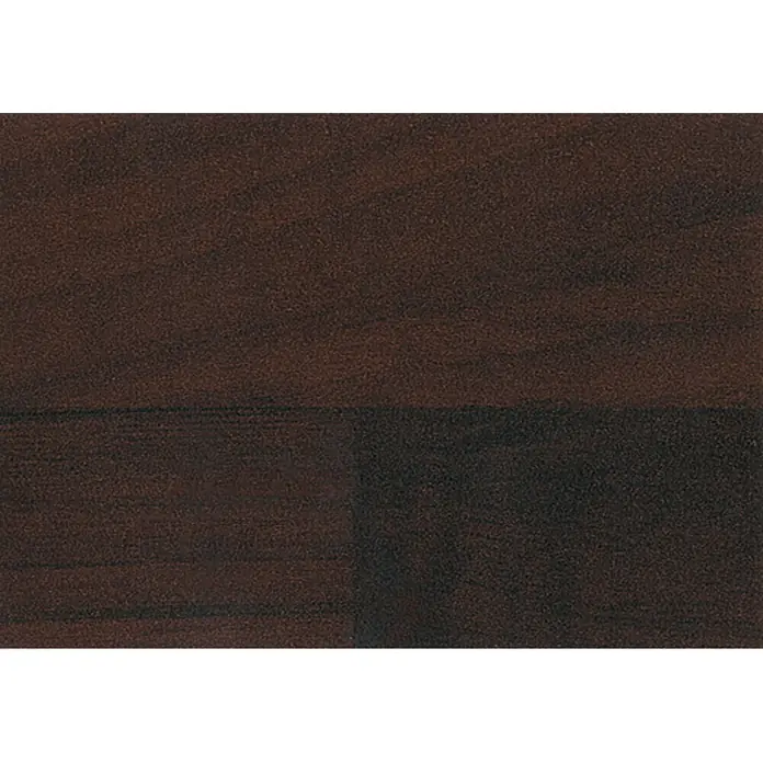 Resopal Umleimer - Block Board Nero, 182 x 4,4 cm - Nahaufnahme eines dunklen, eleganten Holzmusters, das Tiefe und Wärme mit seiner satten, braunen Farbe ausstrahlt. Ideal für Möbel und Design.