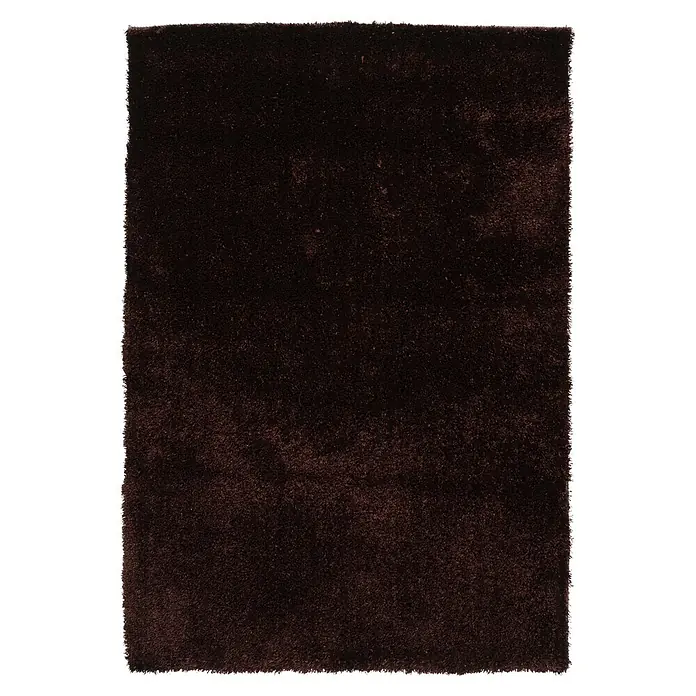 Kayoom Hochflorteppich Soul 8120 - Braun, 180 x 120 cm, 100 % Polyester - Dunkelbrauner Hochflor-Teppich, der eine weiche und luxuriöse Bodenbedeckung bietet.