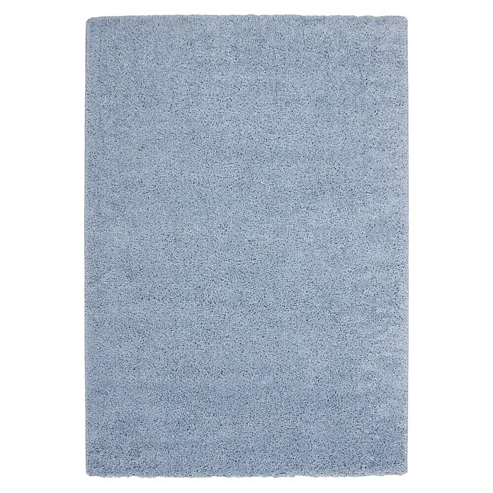Kayoom Hochflorteppich Comfy 125 - Hellblau, 320 x 230 cm, 100 % Polypropylen - Draufsicht