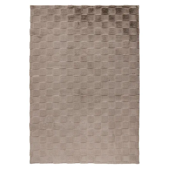 Kayoom Hochflorteppich Botany 625 - Taupe, 150 x 80 cm, 100 % Polyester - Draufsicht